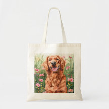 Irish Setter Watercolor Tote Bag