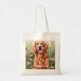 Irish Setter Watercolor Tote Bag Tygkasse