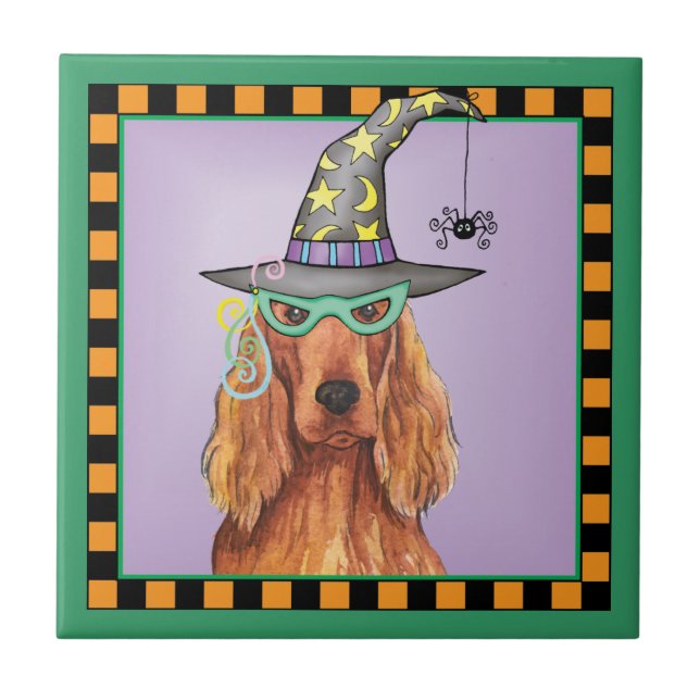 Irish Setter Witch Kakelplatta (Framsidan)