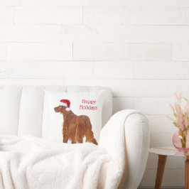 Irish Setter with Jultomten Hat Kudde