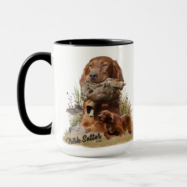 Irish Setter , Woodcock-jakt, Art Mugg (Vänster)