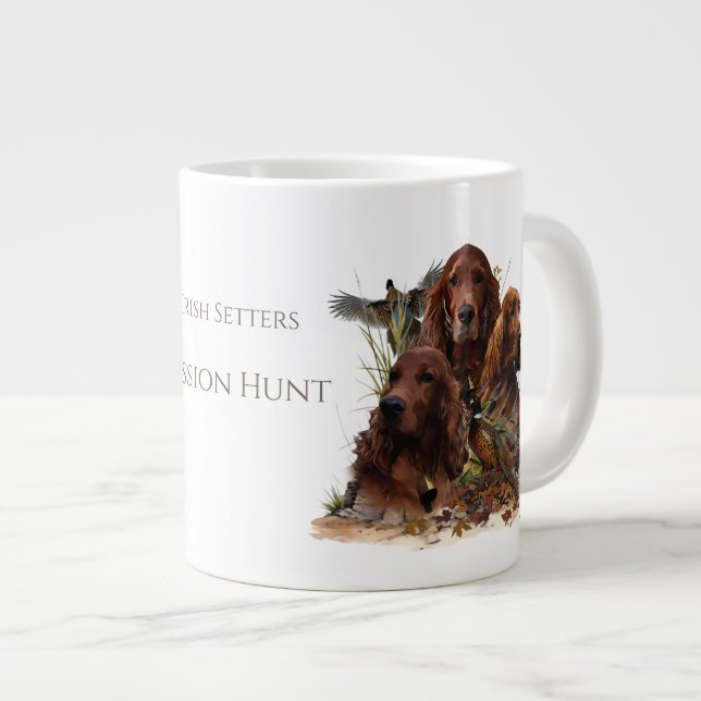 Irish Setters with Pheasants - Passion Hunt Jumbo Mugg (Framsida höger)