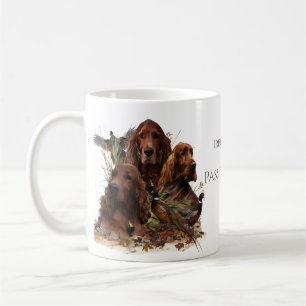 Irish Setters with Pheasants - Passion Hunt Kaffemugg
