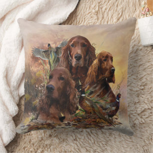 Irish Setters with Pheasants - Passion Hunt Kudde
