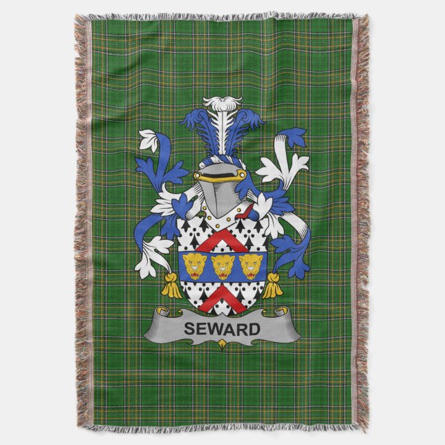 Irish Seward Jackar om Arm Family Crest Ireland Filt (Framsidan Vertikal)