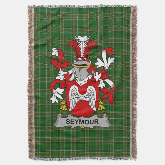 Irish Seymour Jackar om Arm Family Crest Ireland Filt (Framsidan Vertikal)