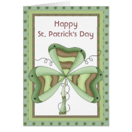 Irish Shamrock 2 Lycklig St. Patrick's Day Card Hälsningskort