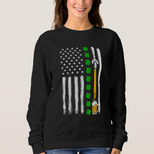 Irish Shamrock American Flagga Draft Beer St Patri T Shirt