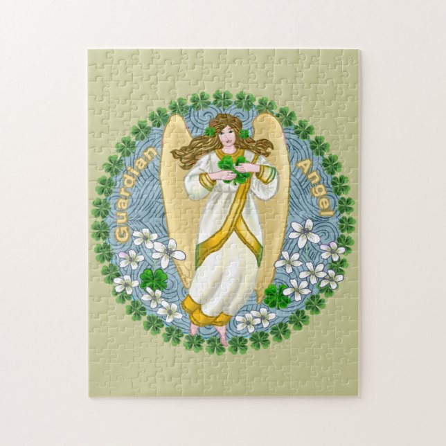 Irish Shamrock Angel Pussel (Vertikal)