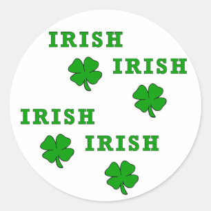 IRISH Shamrock - Anpassad Runt Klistermärke
