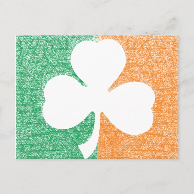 Irish Shamrock anpassningsbar vycard Vykort (Framsida)