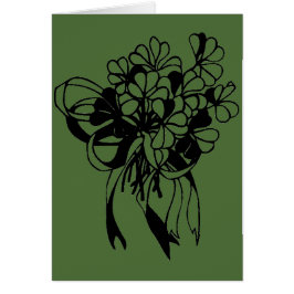 Irish Shamrock Bouquet St. Patrick's Day Card Hälsningskort