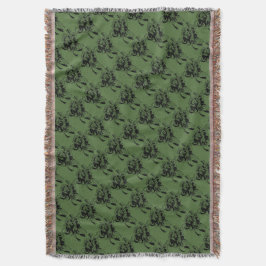 Irish Shamrock Bouquet Throw Blanket Filt