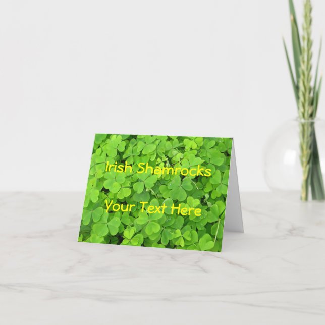 Irish Shamrock Card Kort (Framsida)