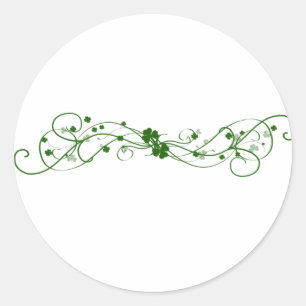 Irish Shamrock design Runt Klistermärke