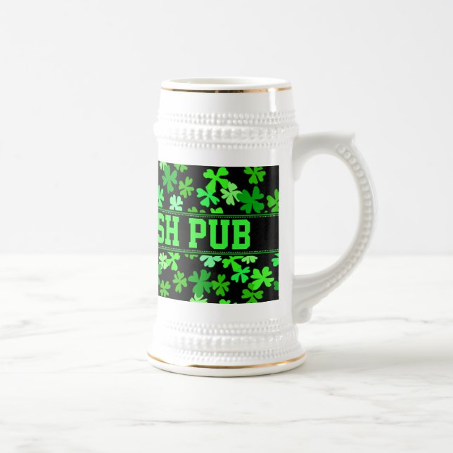Irish Shamrock Drinking Stein Sejdel (Höger)