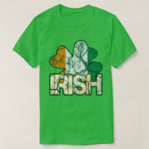 Irish Shamrock Flagga Shirts (Distress) T-shirt