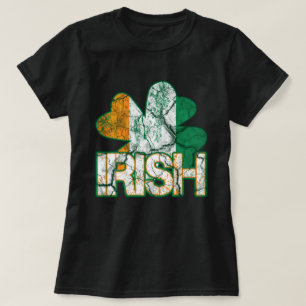 Irish Shamrock Flagga Shirts (Distress) Tröja