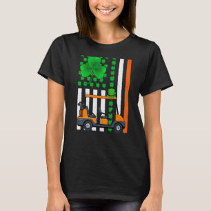 Irish Shamrock Funny American Flagga Golf Cart St T Shirt
