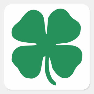 Irish Shamrock Fyrkantigt Klistermärke