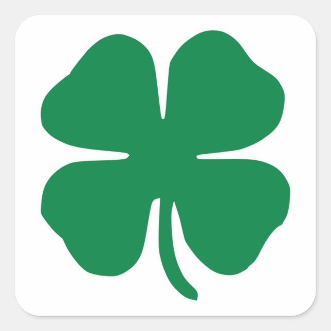 Irish Shamrock Fyrkantigt Klistermärke (Framsida)