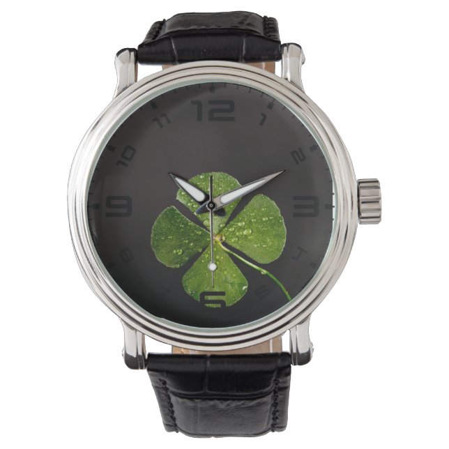 Irish Shamrock Fyrklöver Watch Armbandsur (Framsida)