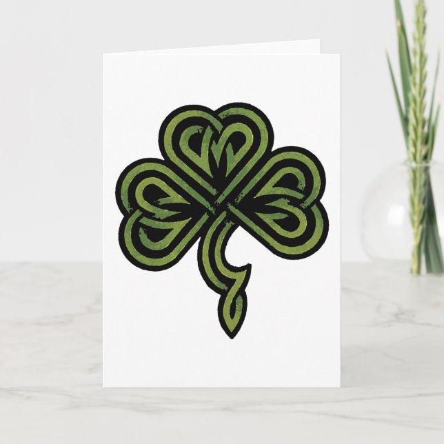 Irish Shamrock Gift Kort (Framsida)
