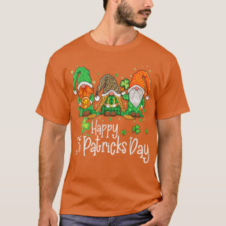 Irish Shamrock Gnomes Lycklig St patricks day Funn T Shirt