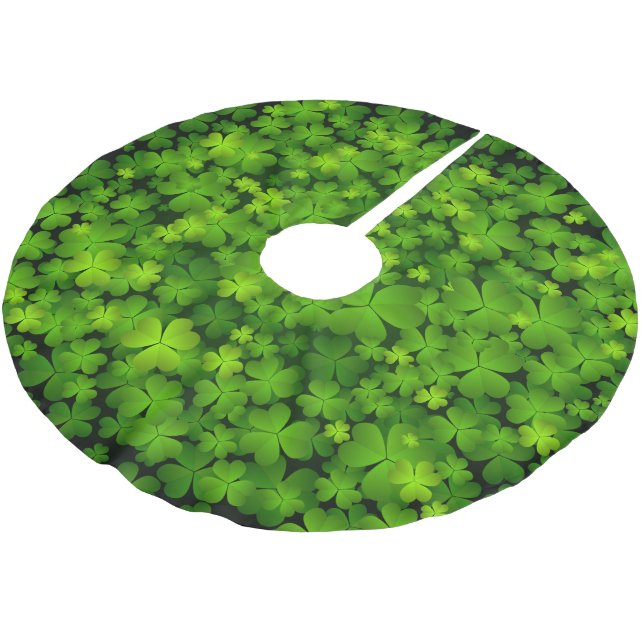 Irish Shamrock jul Decor Julgransmatta Borstad Polyester (Vinklad)