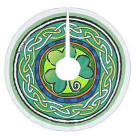 Irish shamrock julgransmatta borstad polyester