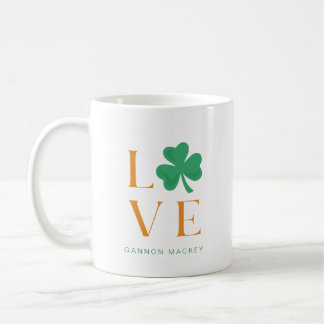 Irish Shamrock Kärlek Mugg i Orange och Grönt