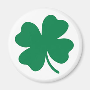Irish Shamrock Klöver Magnet - Bright Grönt Design