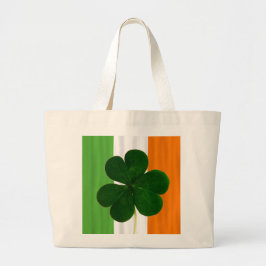 Irish Shamrock Klöver St. Patrick Ireland Flagga Jumbo Tygkasse