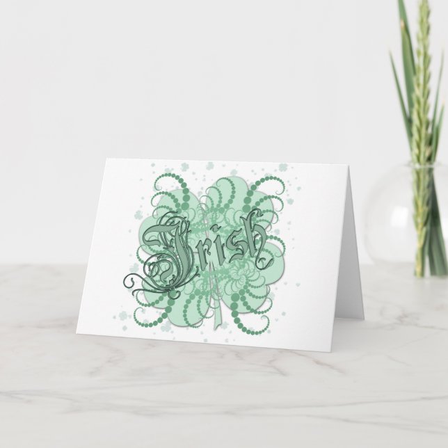 Irish Shamrock Kort (Framsida)
