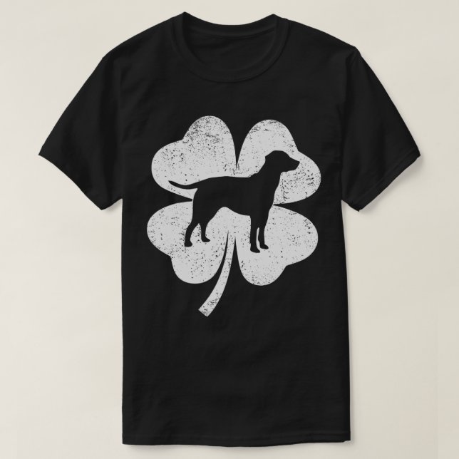 Irish Shamrock Leaf Labrador Dog St T Shirt (Design framsida)