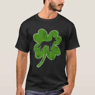 Irish Shamrock Leaf Malinois St Patrick s Day T Shirt