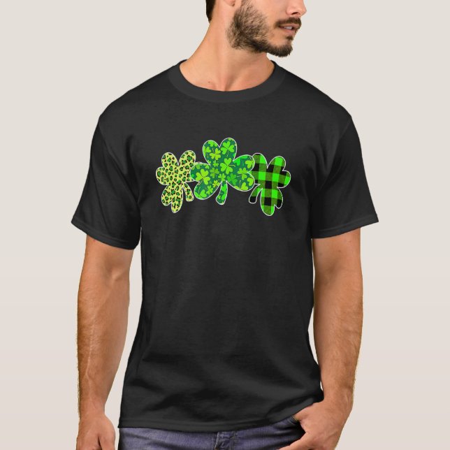 Irish Shamrock Leopard Play Grönt St Patrick S Da T Shirt (Framsida)