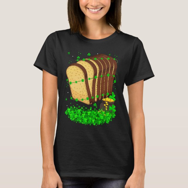 Irish Shamrock Leprechaun Bread St Patrick's Day T Shirt (Framsida)