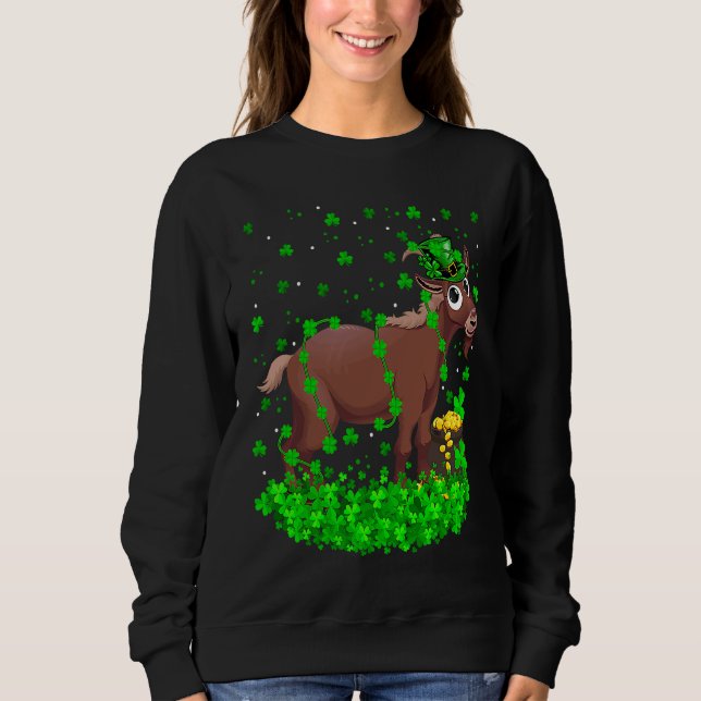 Irish Shamrock Leprechaun Chamois St Patrick's Day T Shirt (Framsida)