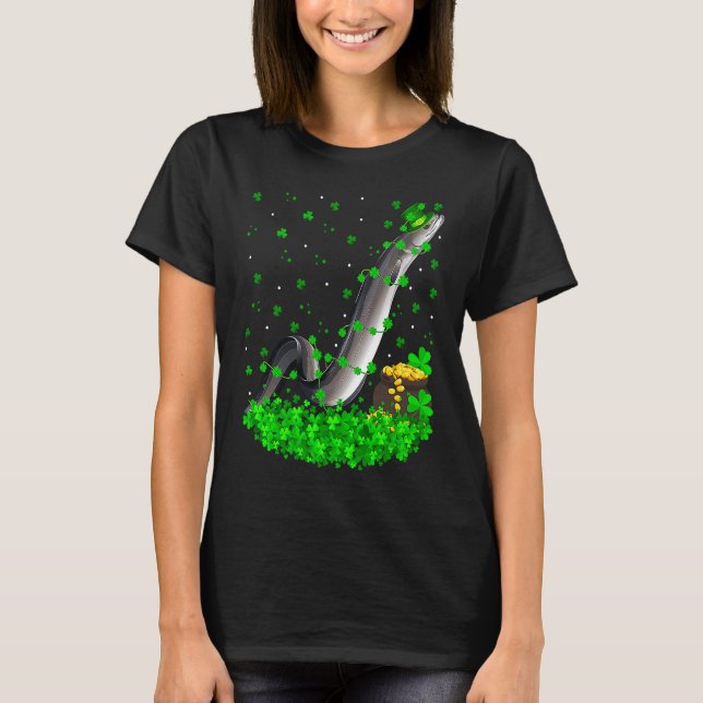 Irish Shamrock Leprechaun Eels Fish St Patrick's D T Shirt (Framsida)