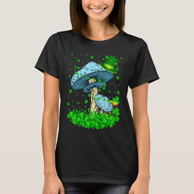 Irish Shamrock Leprechaun Mushroom St Patrick's Da T Shirt (Framsida)