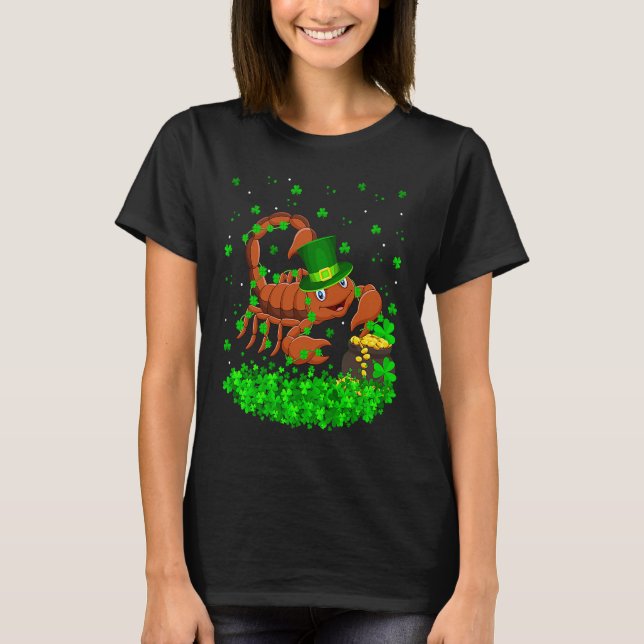 Irish Shamrock Leprechaun Scorpion St Patrick's Da T Shirt (Framsida)