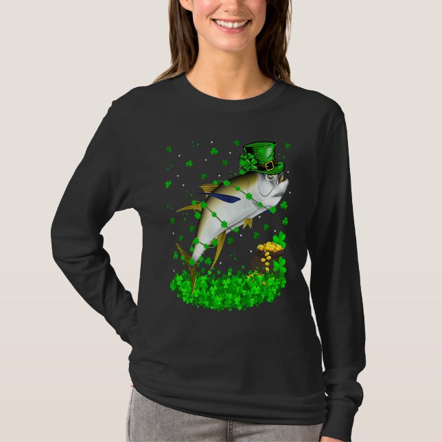 Irish Shamrock Leprechaun Tuna Fish St Patrick's D T Shirt (Framsida)