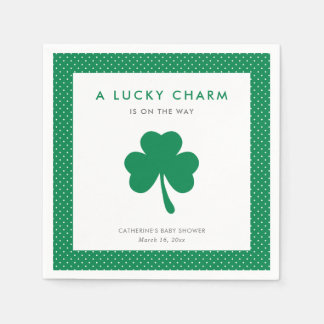 Irish Shamrock Lucky Charm Baby Shower Pappersservett