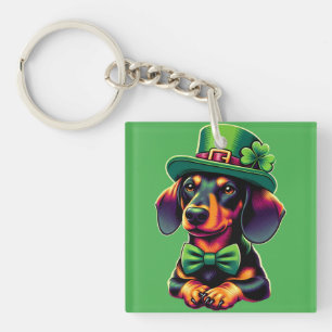 Irish Shamrock Lucky Dachshund Hund Patricks Day