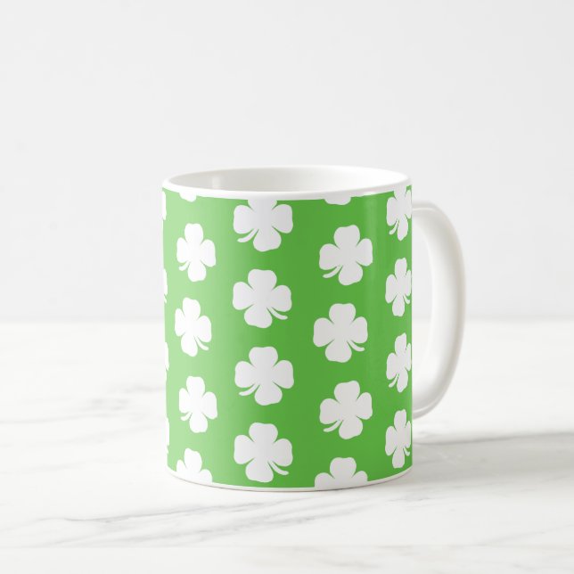 Irish Shamrock Mönster 1 Lycklig St Patrick Mugg (Framsida höger)