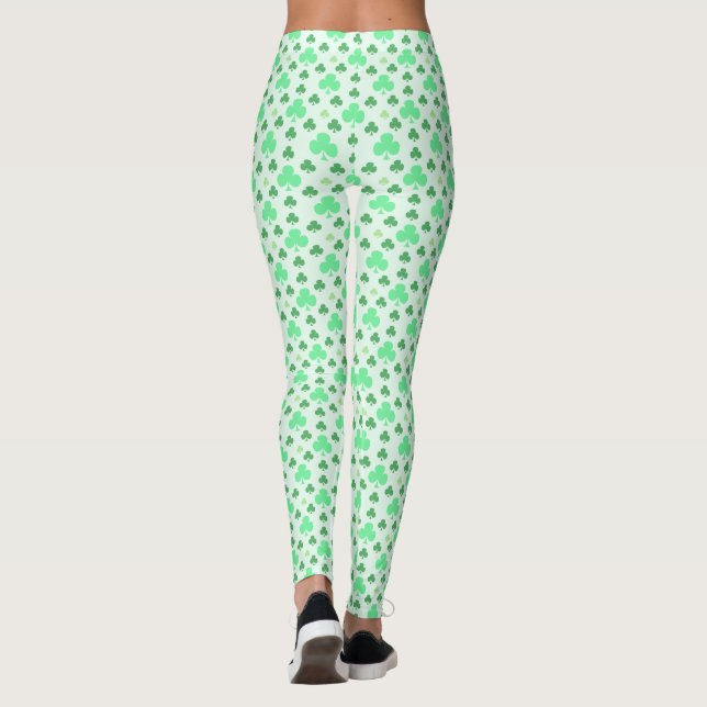 Irish Shamrock Mönster Leggings (Baksida)