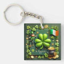 Irish Shamrock och Flagga St. Patrick's Day