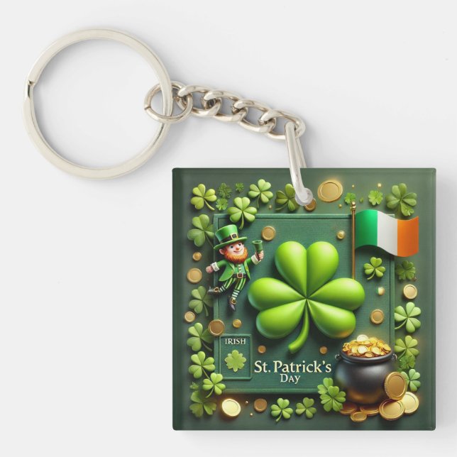 Irish Shamrock och Flagga St. Patrick's Day (Framsidan)