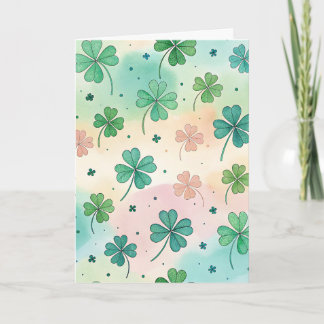 Irish Shamrock pattern note card  Kort